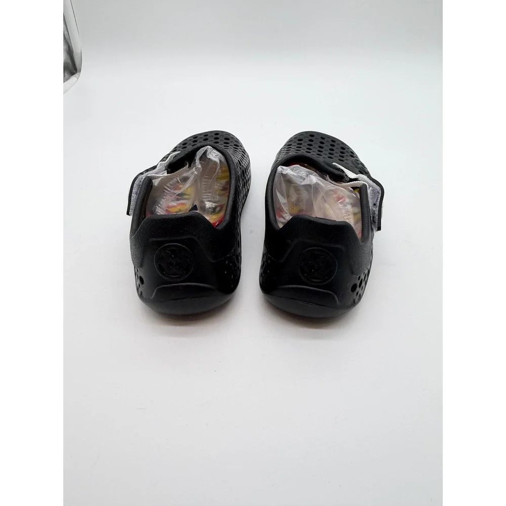 Kids Black Perforated EVA Water Shoes Slip On‎ Flats Size 29 EU
